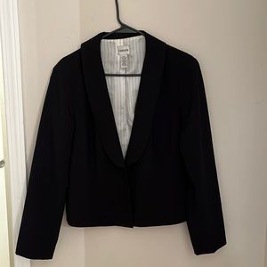 Black, cropped Chico’s jacket. Women’s size 2.5